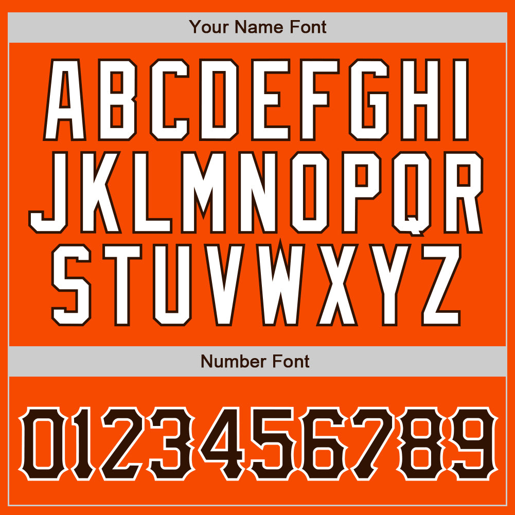 Custom Orange White Pinstripe Brown-White Authentic Baseball Jersey - Sky-Custom