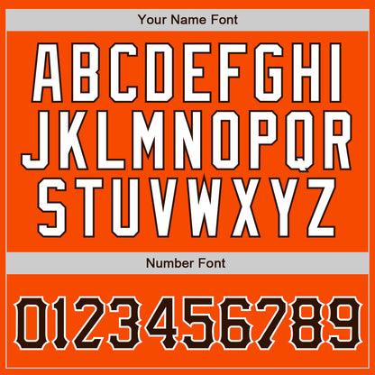 Custom Orange White Pinstripe Brown-White Authentic Baseball Jersey - Sky-Custom