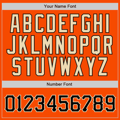 Custom Orange Black Pinstripe Black-Cream Authentic Baseball Jersey - Sky-Custom
