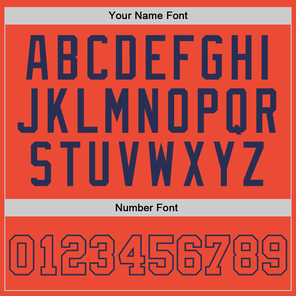 Custom Orange Orange-Navy Authentic Throwback Basketball Jersey - Sky-Custom