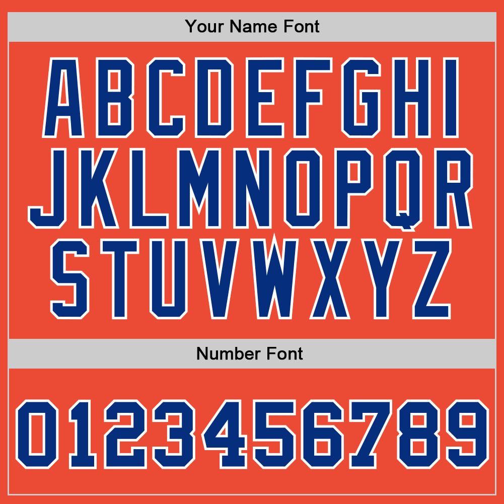 Custom Orange Royal-White Authentic Throwback Basketball Jersey - Sky-Custom