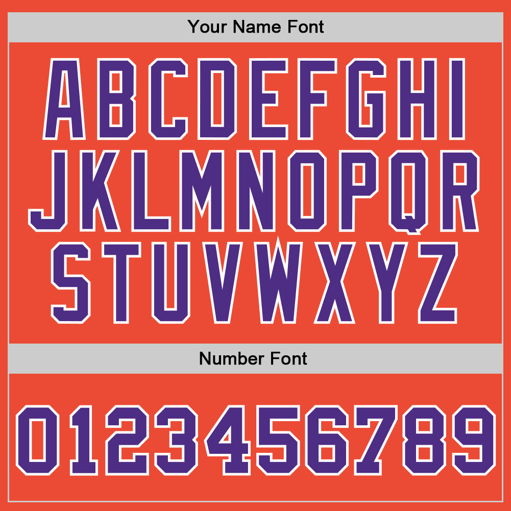 Custom Orange Purple-White Authentic Throwback Basketball Jersey - Sky-Custom