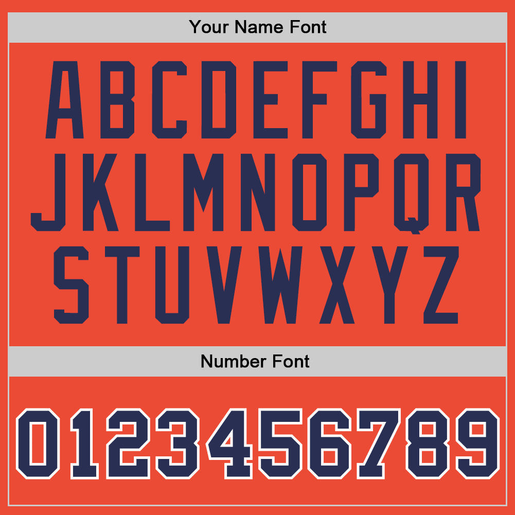 Custom Orange Navy-White Authentic Throwback Basketball Jersey - Sky-Custom