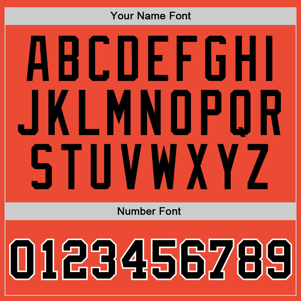 Custom Orange Black-White Authentic Throwback Basketball Jersey - Sky-Custom