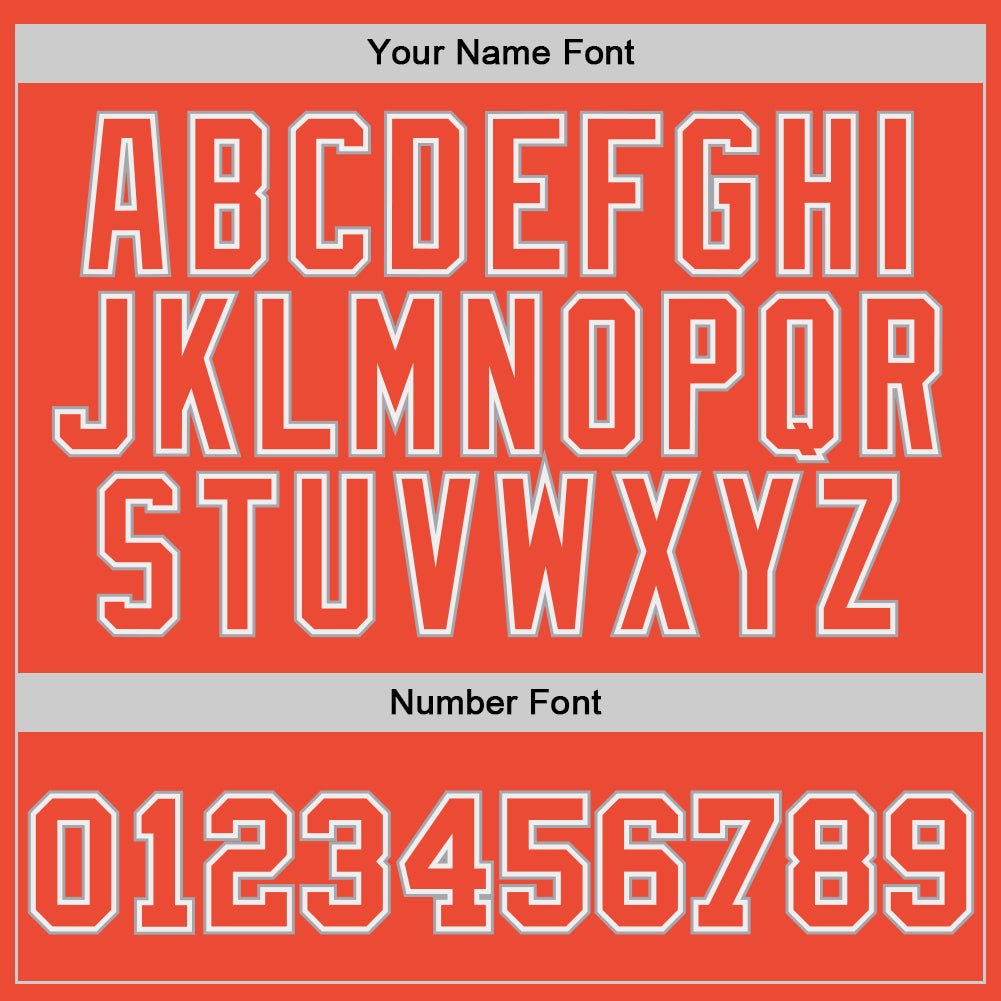 Custom Orange Orange-Gray Authentic Throwback Basketball Jersey - Sky-Custom