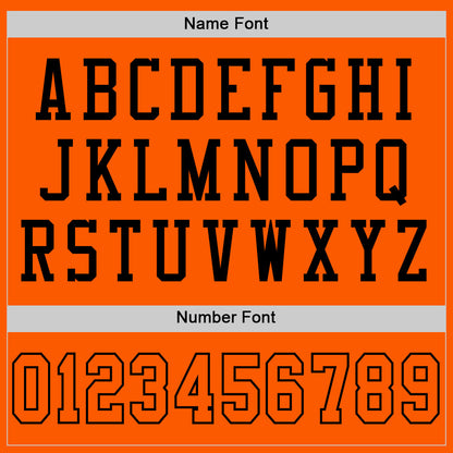 Custom Orange Orange-Black Mesh Authentic Throwback Football Jersey - Sky-Custom