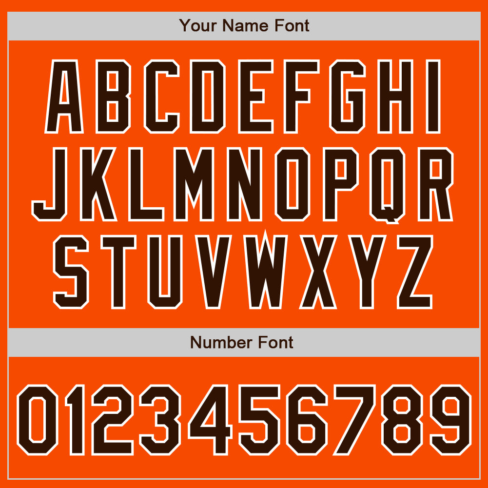 Custom Orange Brown-White Authentic Baseball Jersey - Sky-Custom