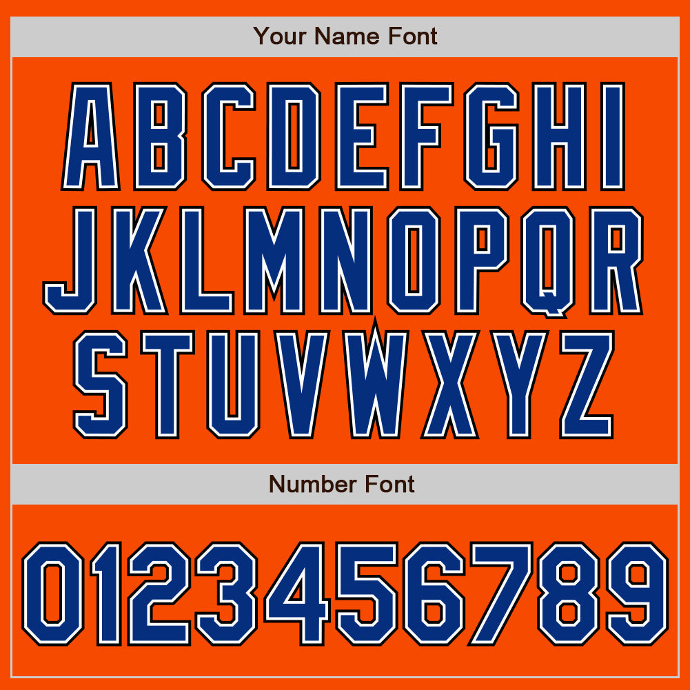 Custom Orange Royal-Black Authentic Baseball Jersey - Sky-Custom