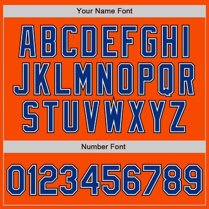 Custom Orange Royal-Black Authentic Baseball Jersey - Sky-Custom