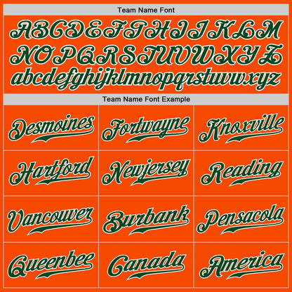 Custom Orange Green-White Authentic Baseball Jersey - Sky-Custom