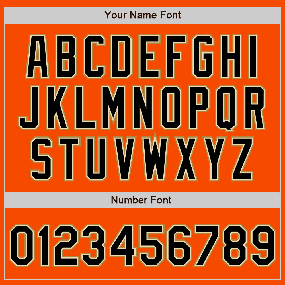 Custom Orange Black-Old Gold Authentic Baseball Jersey - Sky-Custom