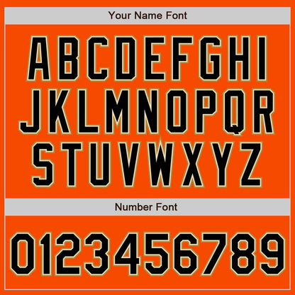 Custom Orange Black-Old Gold Authentic Baseball Jersey - Sky-Custom