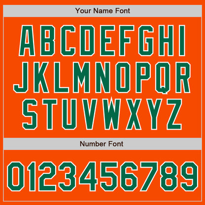 Custom Orange Kelly Green-White Authentic Baseball Jersey - Sky-Custom