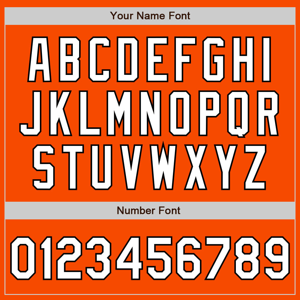 Custom Orange White-Black Authentic Baseball Jersey - Sky-Custom