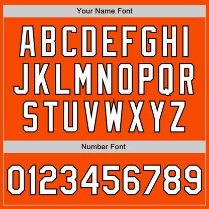 Custom Orange White-Black Authentic Baseball Jersey - Sky-Custom