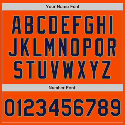Custom Orange Navy-Old Gold Authentic Baseball Jersey - Sky-Custom