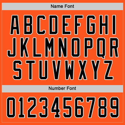 Custom Orange Black-White Hockey Jersey - Sky-Custom