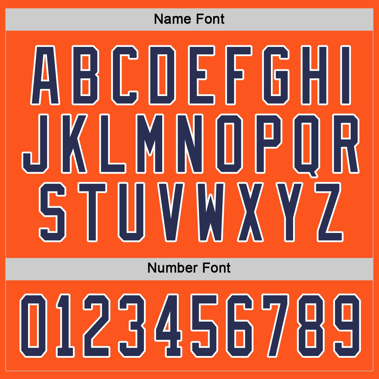 Custom Orange Navy-White Hockey Jersey - Sky-Custom