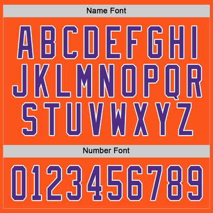 Custom Orange Purple-White Hockey Jersey - Sky-Custom