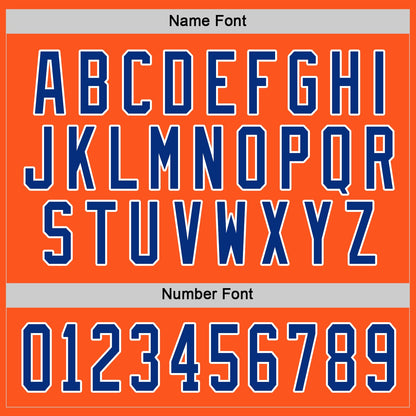 Custom Orange Royal-White Hockey Jersey - Sky-Custom