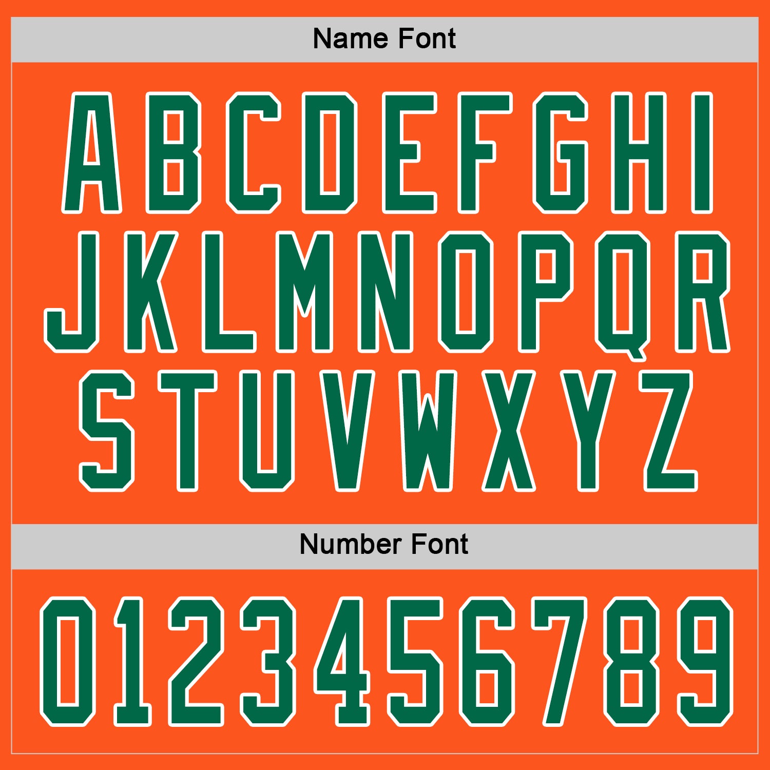 Custom Orange Kelly Green-White Hockey Jersey - Sky-Custom