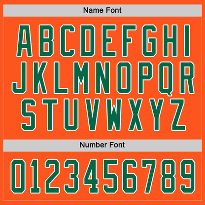 Custom Orange Kelly Green-White Hockey Jersey - Sky-Custom