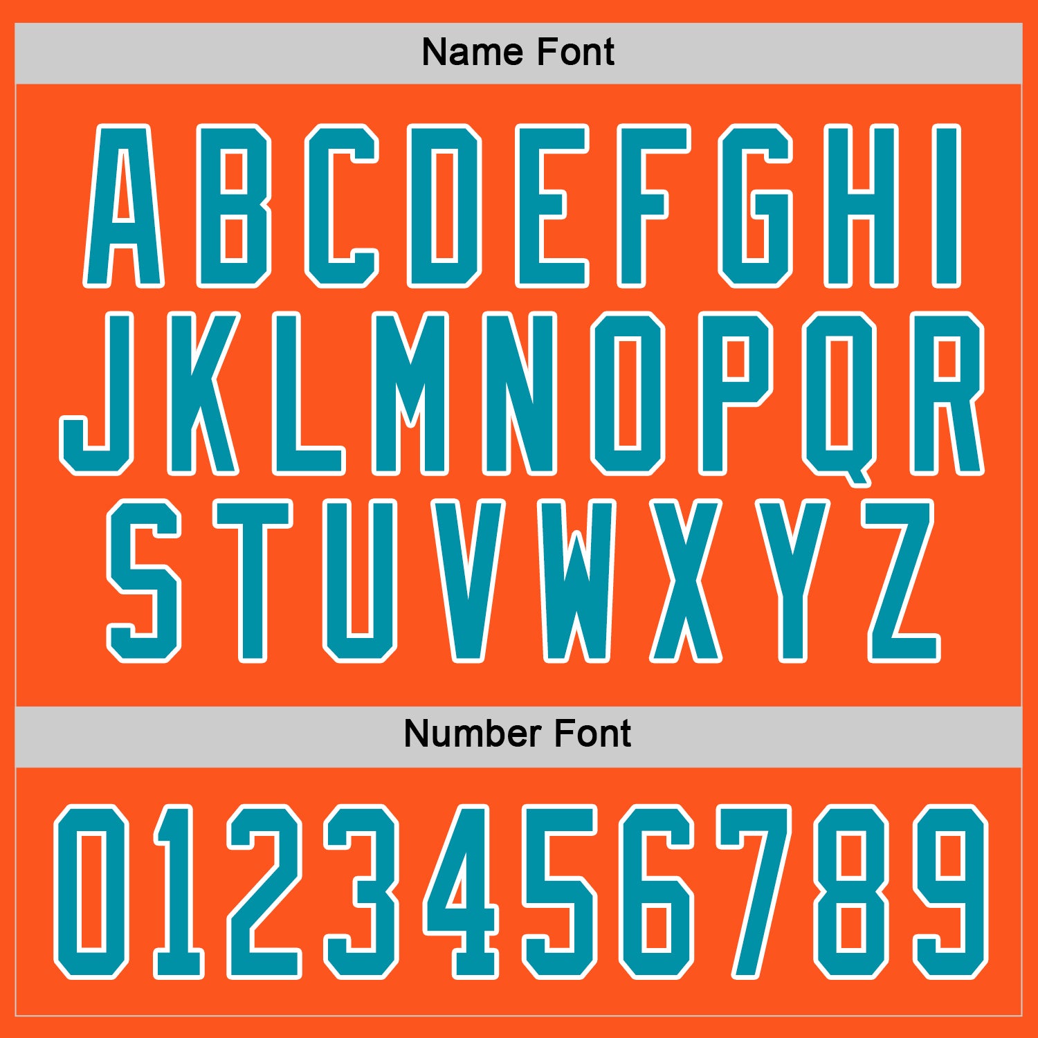 Custom Orange Teal-White Hockey Jersey - Sky-Custom