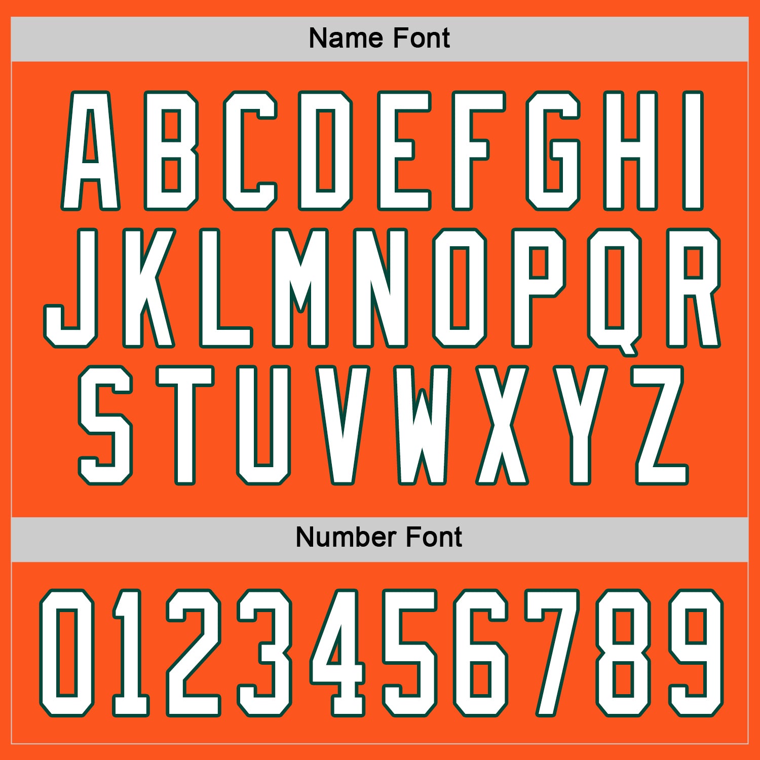 Custom Orange White-Green Hockey Jersey - Sky-Custom
