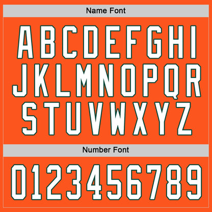 Custom Orange White-Green Hockey Jersey - Sky-Custom