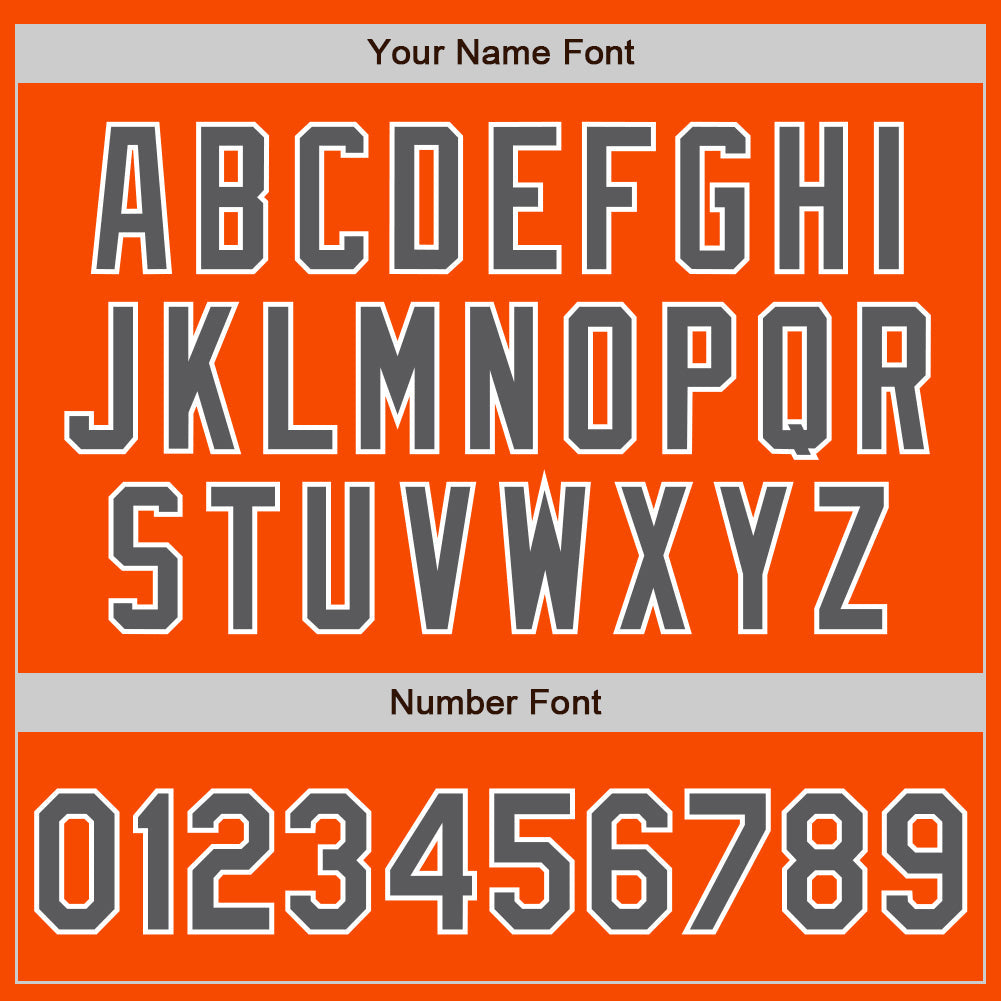 Custom Orange Steel Gray-White Authentic Baseball Jersey - Sky-Custom