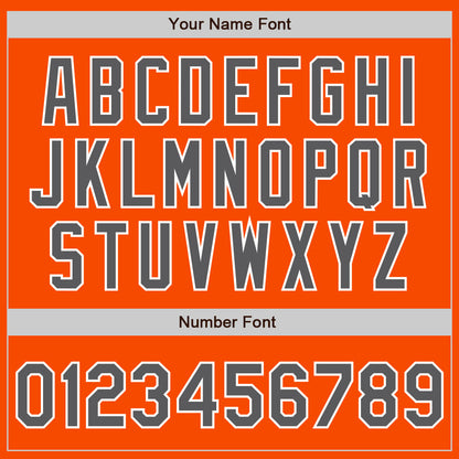 Custom Orange Steel Gray-White Authentic Baseball Jersey - Sky-Custom