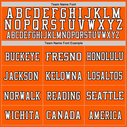 Custom Orange Black-White Mesh Authentic Football Jersey - Sky-Custom