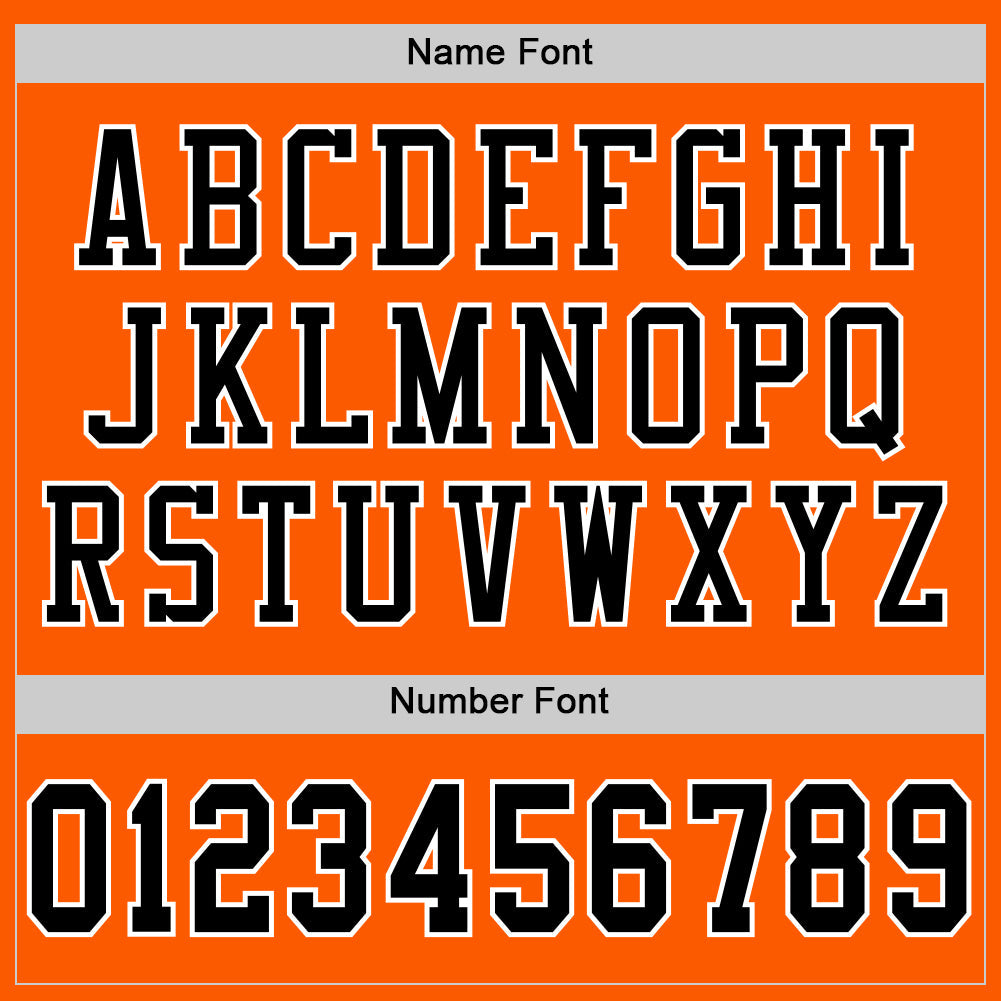 Custom Orange Black-White Mesh Authentic Football Jersey - Sky-Custom