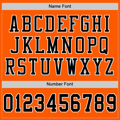 Custom Orange Black-White Mesh Authentic Football Jersey - Sky-Custom