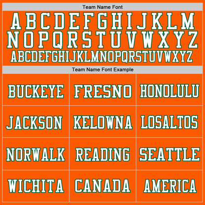 Custom Orange Kelly Green-White Mesh Authentic Football Jersey - Sky-Custom