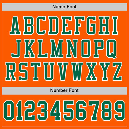 Custom Orange Kelly Green-White Mesh Authentic Football Jersey - Sky-Custom