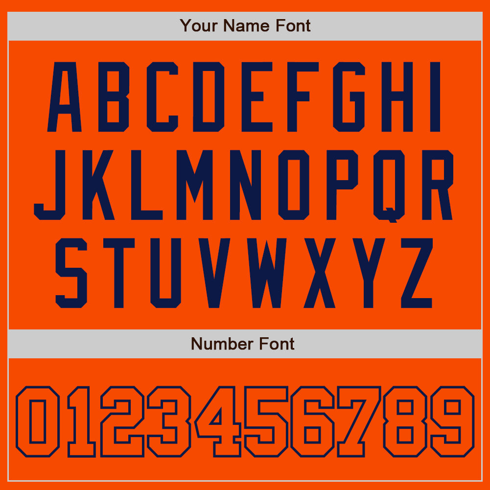 Custom Orange Orange-Navy Authentic Baseball Jersey - Sky-Custom
