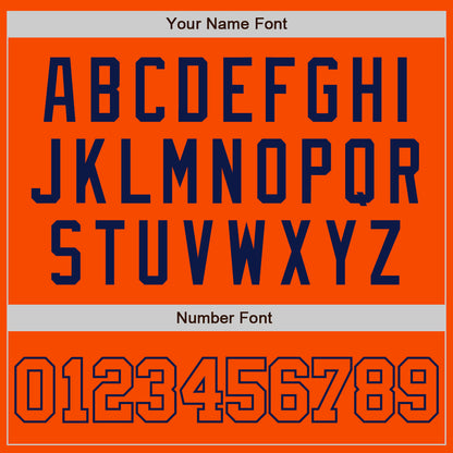 Custom Orange Orange-Navy Authentic Baseball Jersey - Sky-Custom