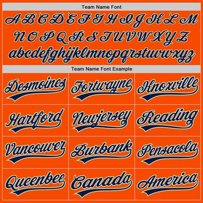 Custom Orange Navy Cream-Old Gold Authentic Baseball Jersey - Sky-Custom