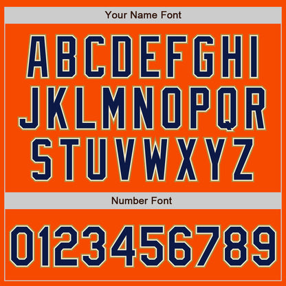 Custom Orange Navy Cream-Old Gold Authentic Baseball Jersey - Sky-Custom