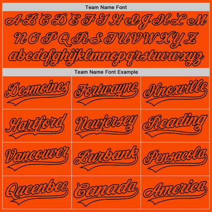 Custom Orange Orange-Black Authentic Baseball Jersey - Sky-Custom