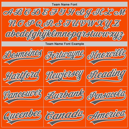 Custom Orange Steel Gray-White Authentic Baseball Jersey - Sky-Custom