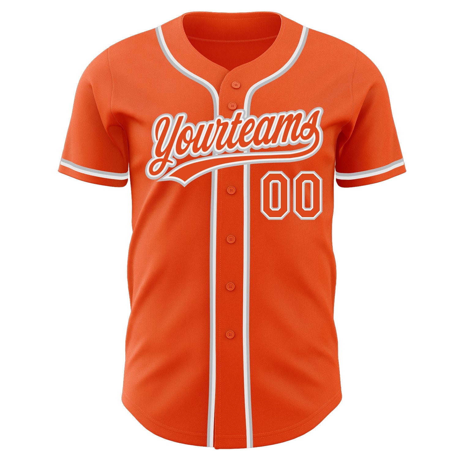 Custom Orange Orange-Gray Authentic Baseball Jersey - Sky-Custom
