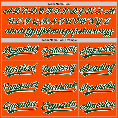 Custom Orange Green-White Authentic Baseball Jersey - Sky-Custom