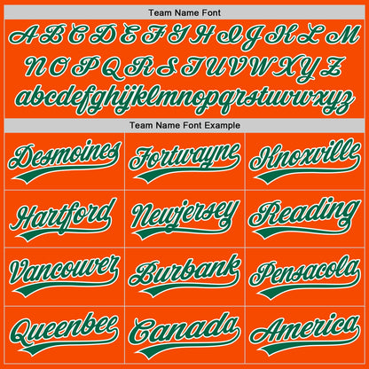 Custom Orange Kelly Green-White Authentic Baseball Jersey - Sky-Custom
