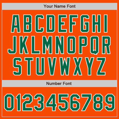 Custom Orange Kelly Green-White Authentic Baseball Jersey - Sky-Custom