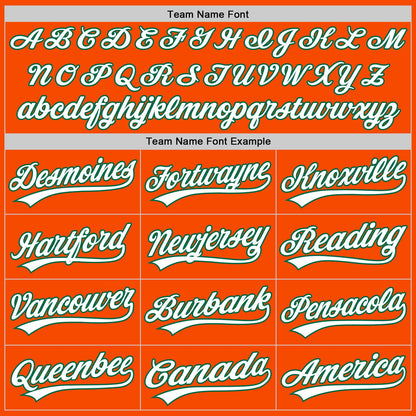 Custom Orange White-Kelly Green Authentic Baseball Jersey - Sky-Custom