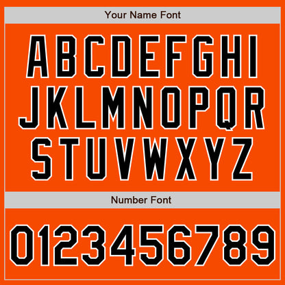 Custom Orange Black Pinstripe Black-White Authentic Baseball Jersey - Sky-Custom