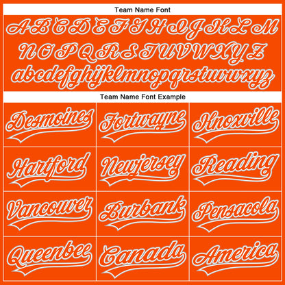 Custom Orange White Pinstripe Gray Authentic Baseball Jersey - Sky-Custom