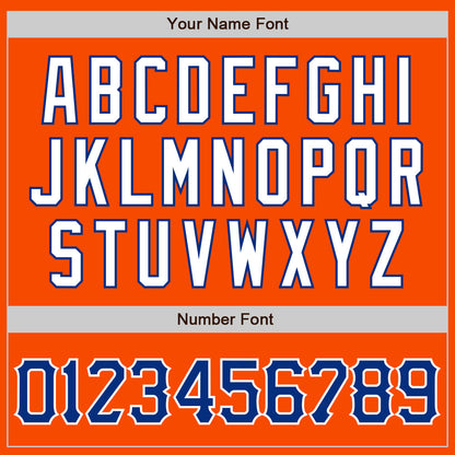 Custom Orange Royal-White Authentic Baseball Jersey - Sky-Custom